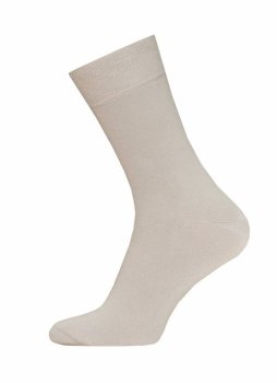 Klassische Herren Baumwollsocken ohne Muster, Sand, BCHK